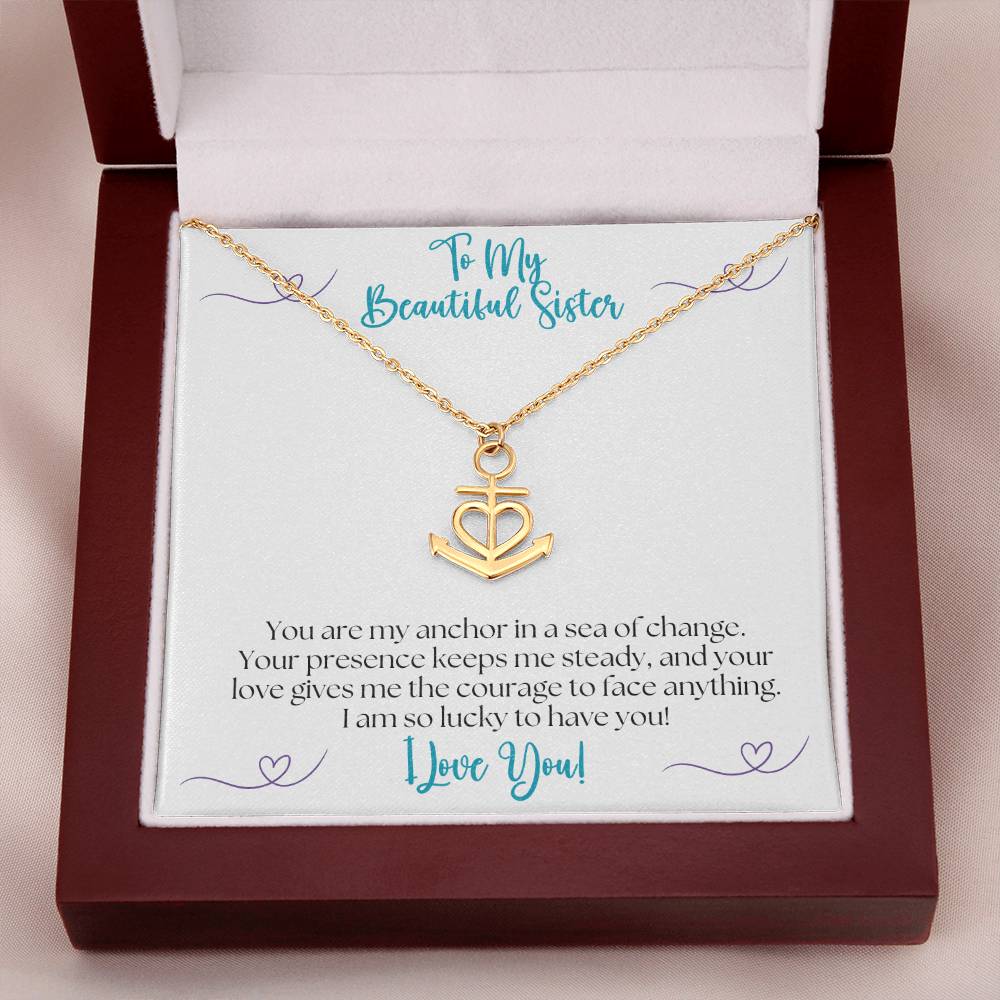 To My Sister - You Are My Anchor - Pendant Necklace