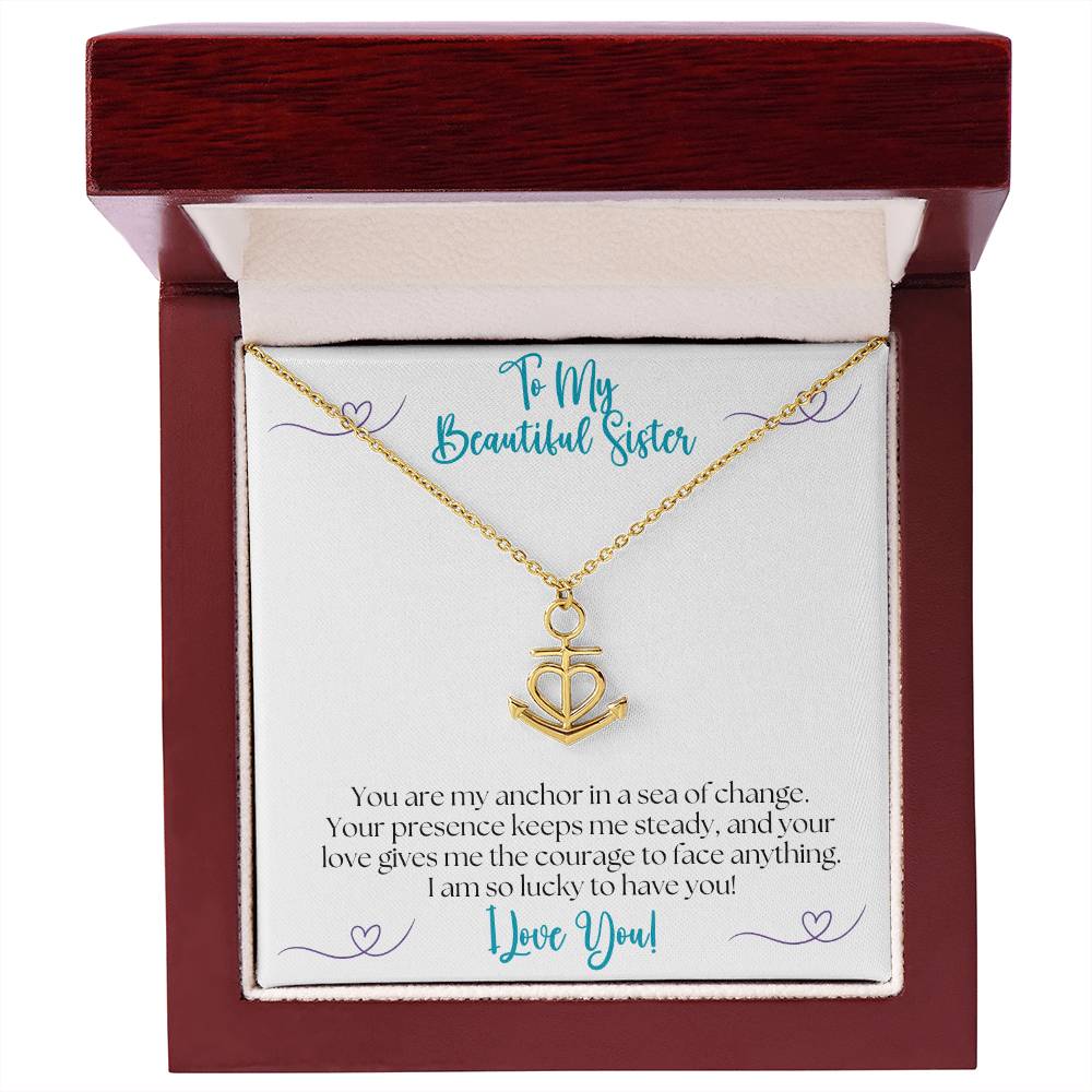 To My Sister - You Are My Anchor - Pendant Necklace