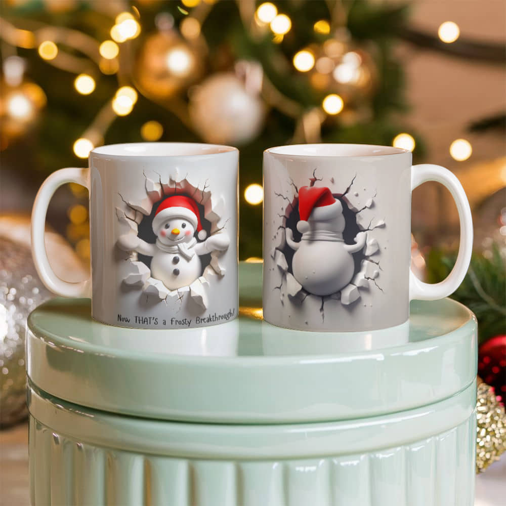 Frosty Breakthrough Holiday Ceramic Mug