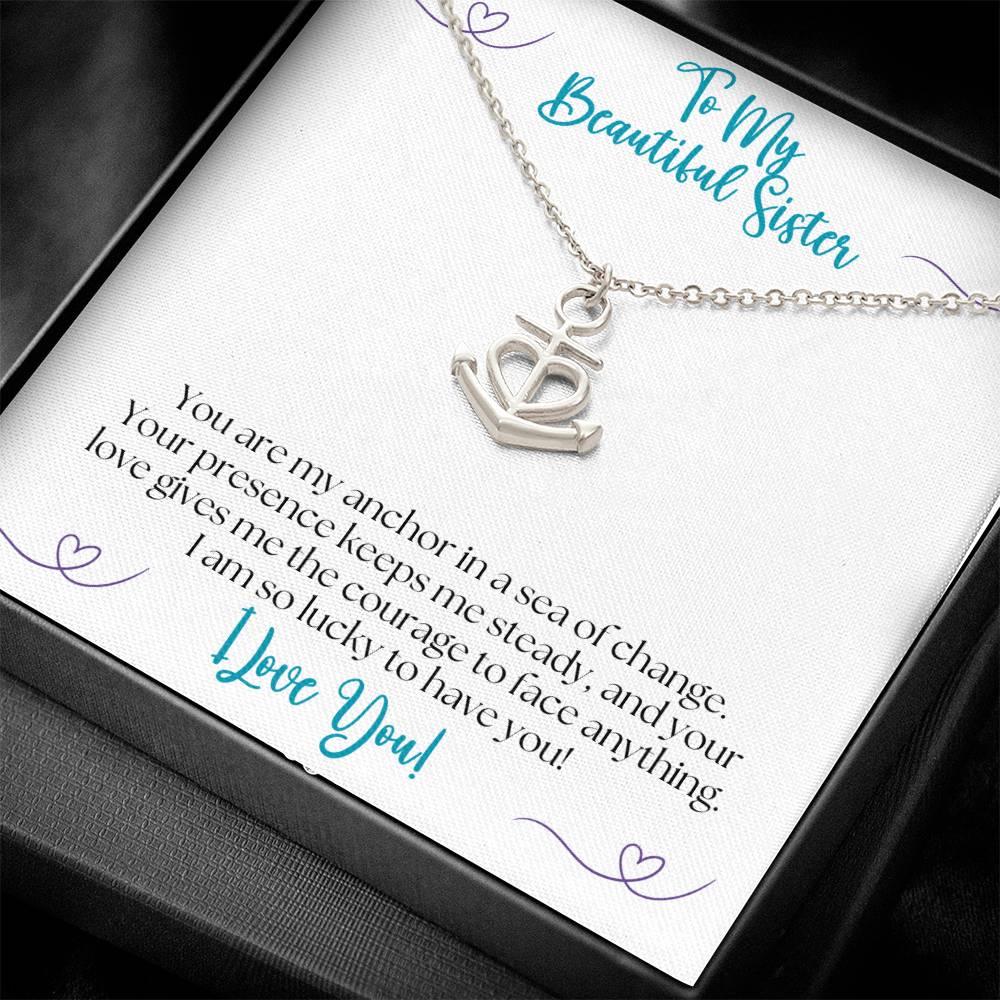 To My Sister - You Are My Anchor - Pendant Necklace