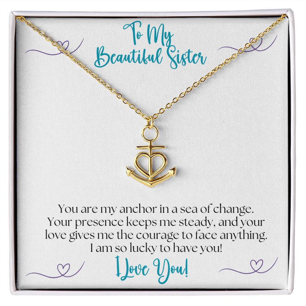 To My Sister - You Are My Anchor - Pendant Necklace