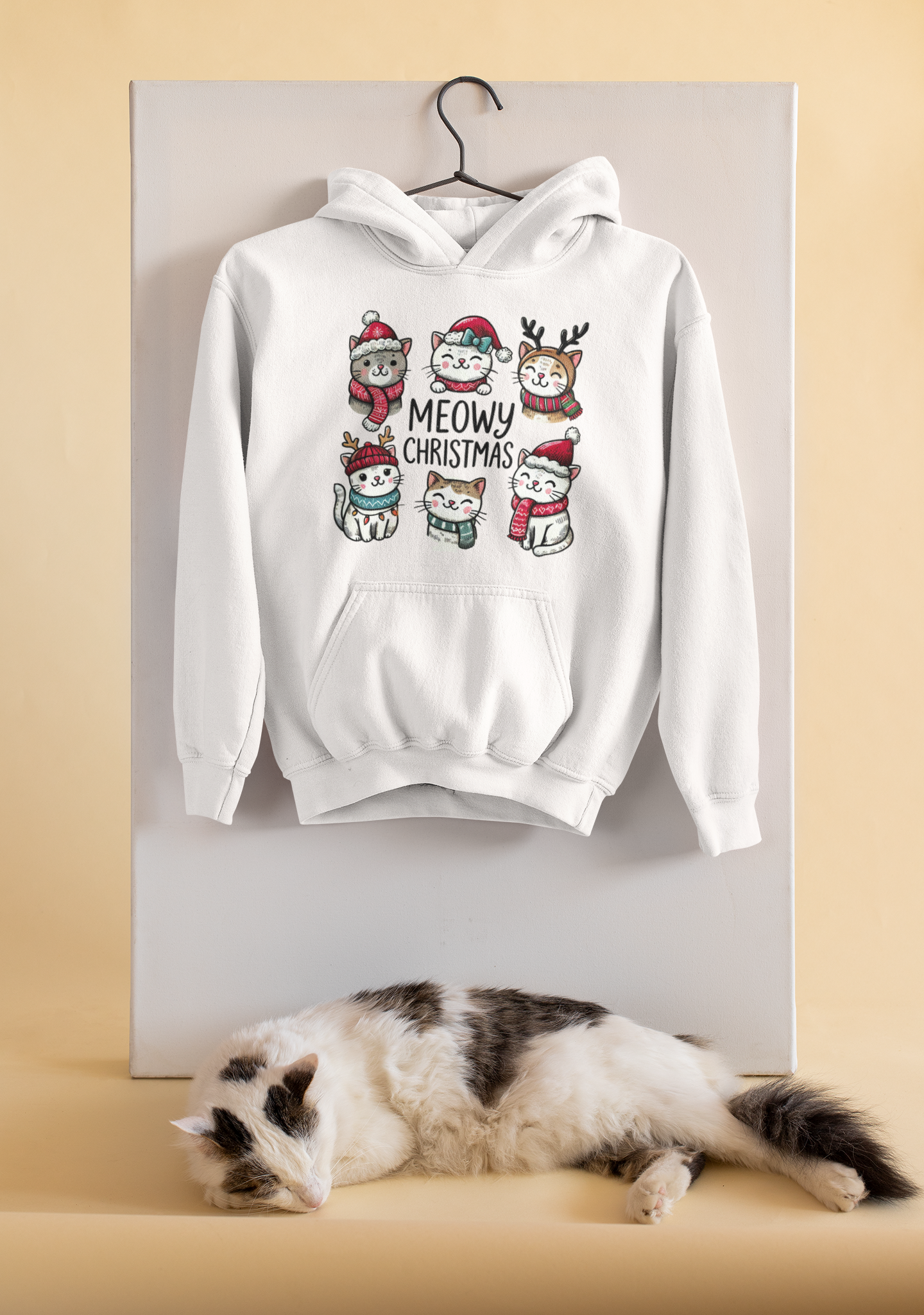 Meowy Christmas Adult Unisex Hoodie